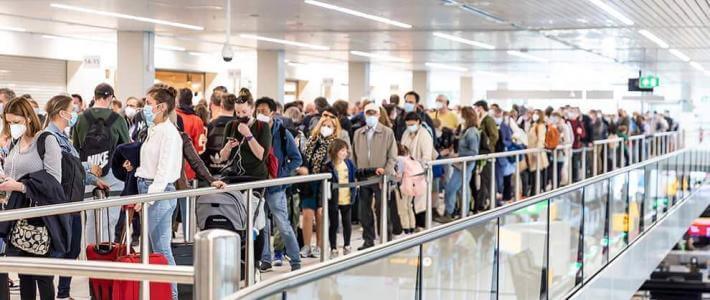 Schiphol airport queues Swiss airports travel luggage compensation