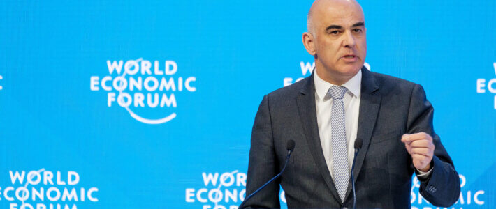 Bundespräsident Alain Berset am WEF 2023