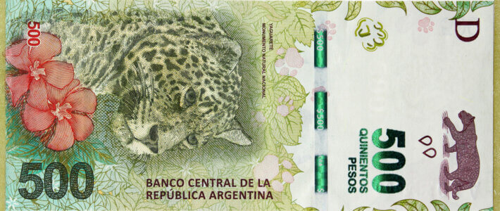Geldschein über 500 argentinische Pesos