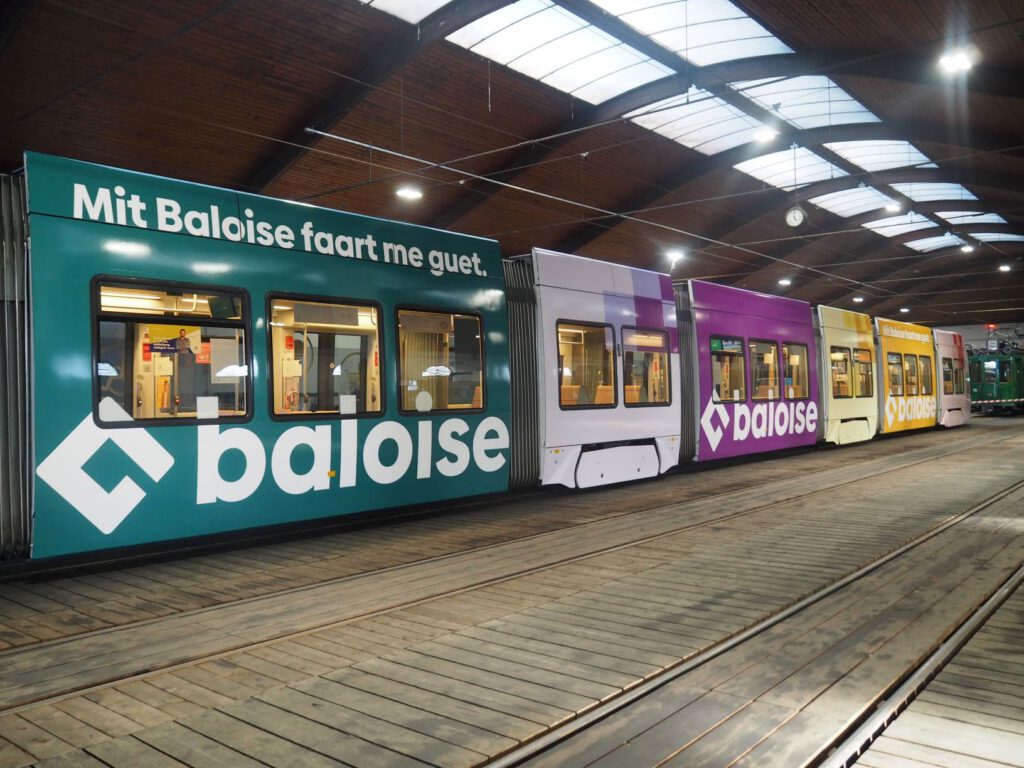 Tram-Werbung von Baloise