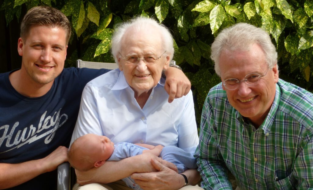 Vier Generationen auf einem Bild