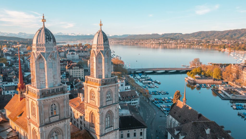 Ein Blick auf die Stadt Zürich