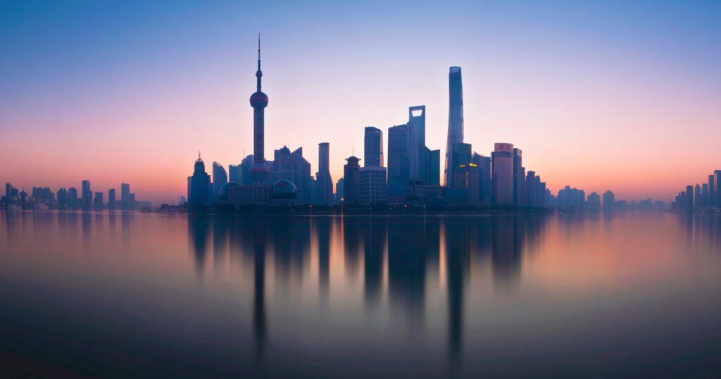 Ein Blick auf die Skyline von Schanghai