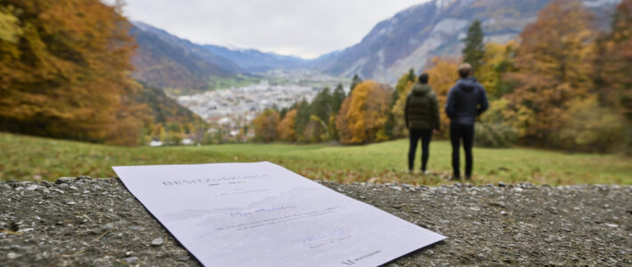 Ein Zertifikat über ein Stückchen Land in Graubünden