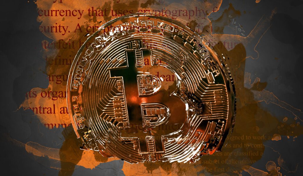 Ein Bitcoin in der digitalen Finanzwelt