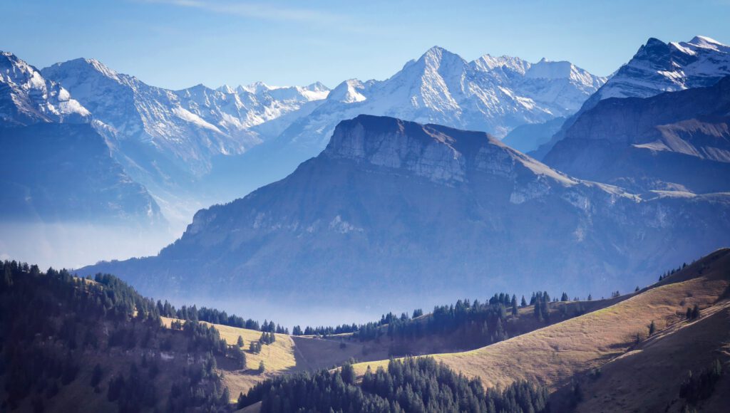 Aussicht auf die Schweizer Berge