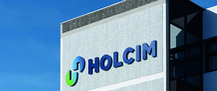 Das Logo des Zementkonzerns Holcim