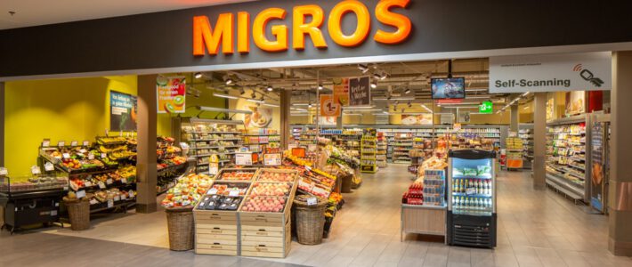 Ein Supermarkt der Migros-Gruppe