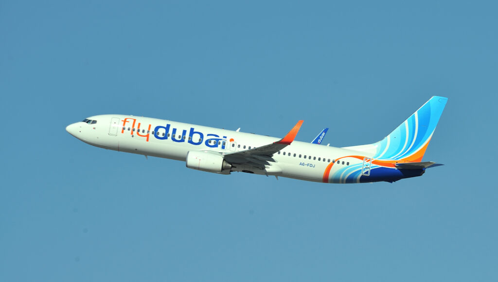 Ein Flugzeug der Fluggesellschaft Flydubai