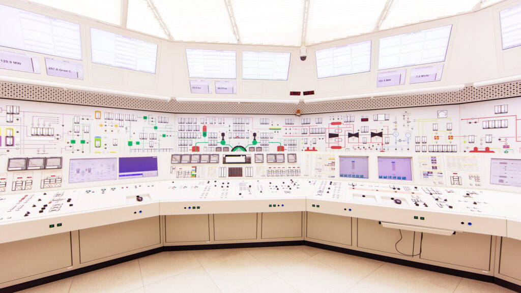 Der Kommandoraum im Schweizer Kernkraftwerk Beznau