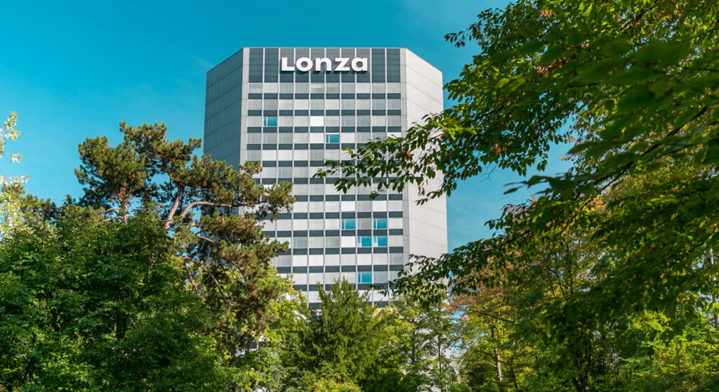 Der Lonza-Turm in Basel
