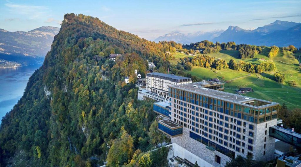 Der Hotelkomplex auf dem Bürgenstock in der Zentralschweiz