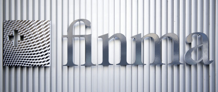 Das Logo der Eidgenössischen Finanzmarktaufsicht Finma in Bern