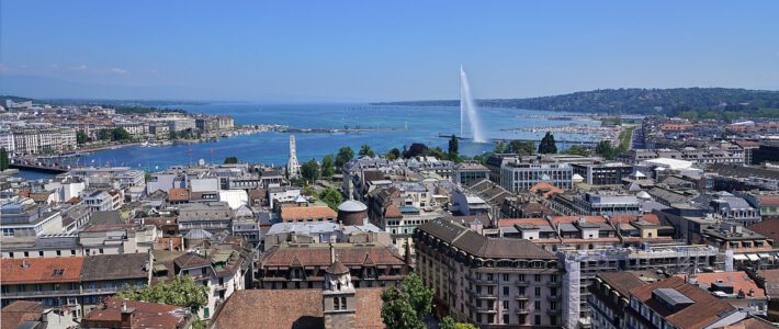 Ein Blick auf Genf und den Genfer See