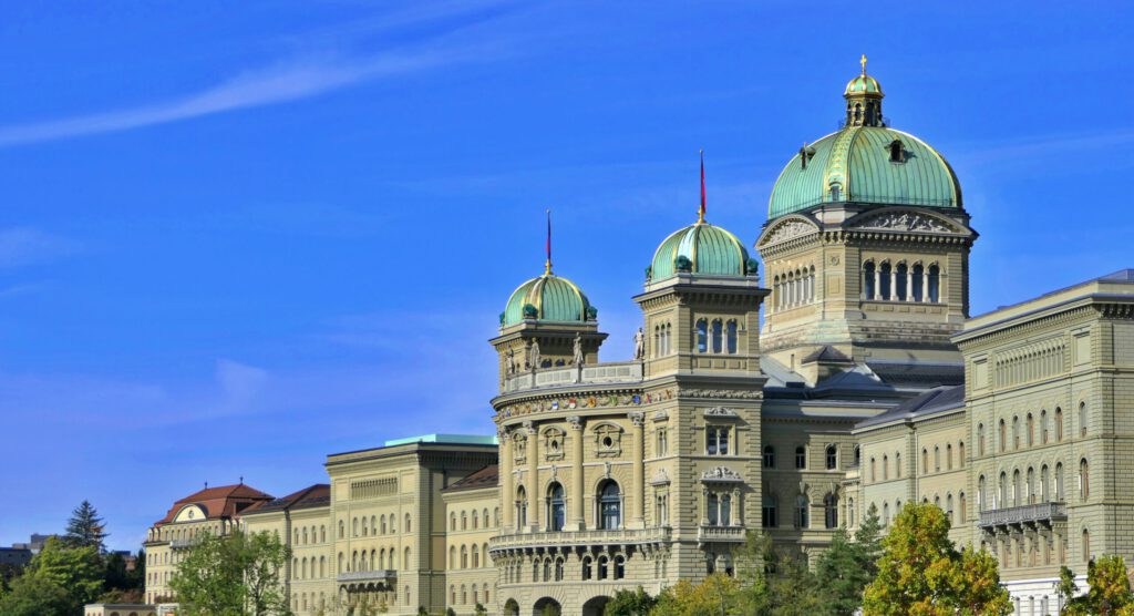 Blick auf das Schweizer Parlament