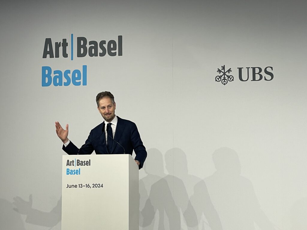 Art Basel CEO Noah Horowitz an der Medienkonferenz
