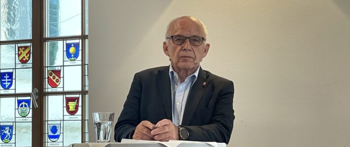 Alt Bundesrat Ueli Maurer am Mittwochabend in Zürich