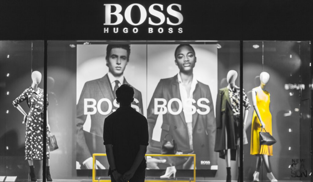 Ein Geschäft des Modelabels Hugo Boss