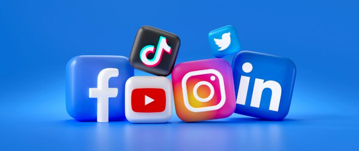 Die Symbole von Plattformen der Sozialen Medien