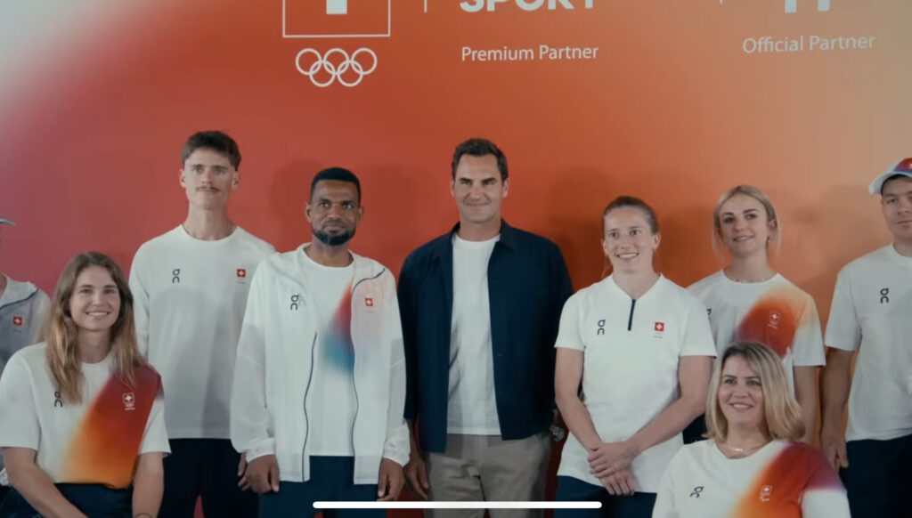 Die Ausrüstung vom Schweizer Olympia-Team mit Roger Federer