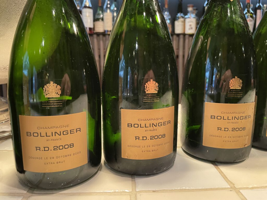 Champagner-Flaschen Bollinger R.D. 2008