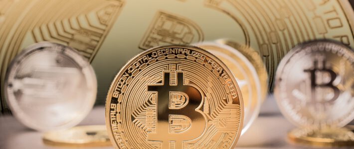 Kryptowährungen mit Bitcoin im Vordergrund