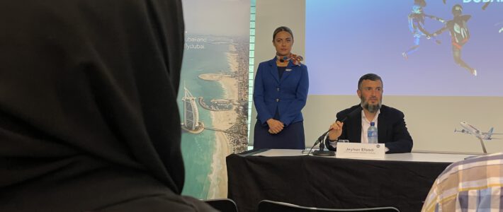 Arabisches Flair zur Medienkonferenz von Flydubai und dem Euroairport