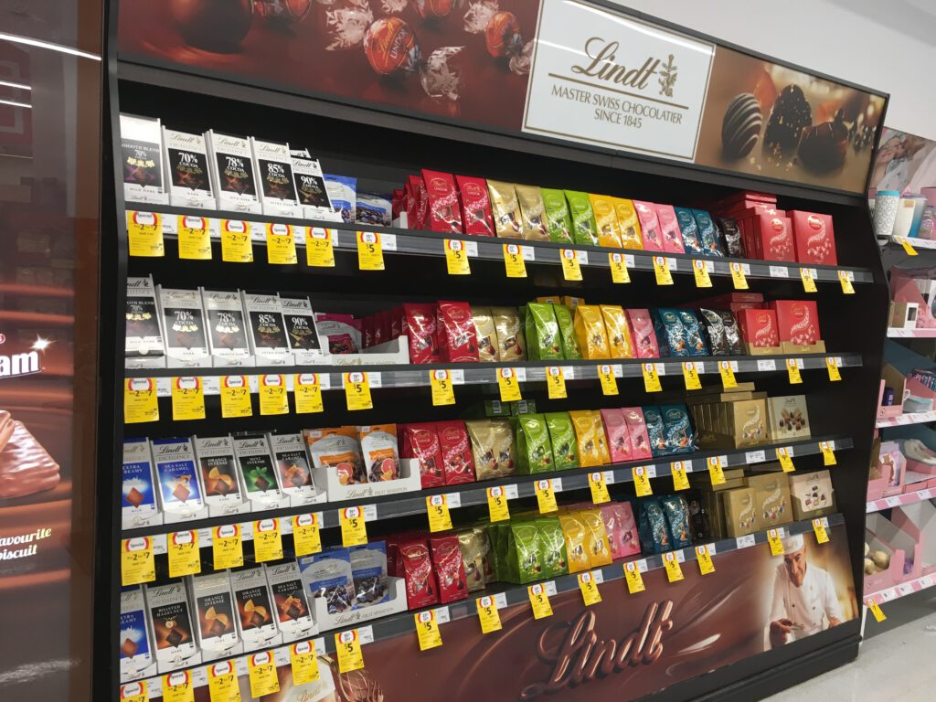 Lindt Schokolade im Angebot in Australien