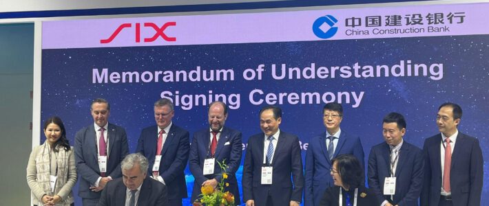 Das Management der SIX und der China Construction Bank CCB