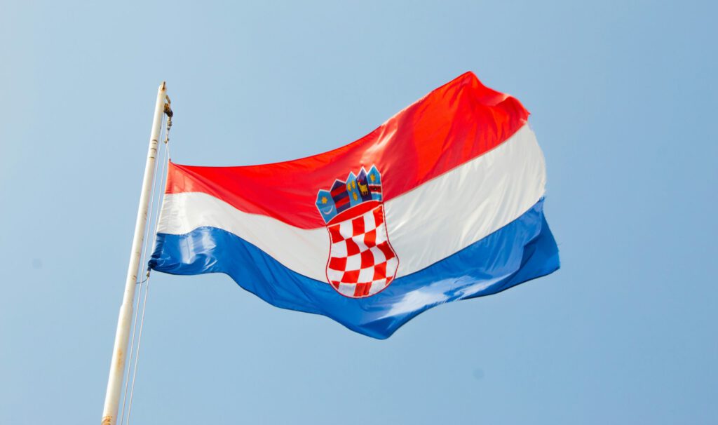 Eine Flagge von Kroatien