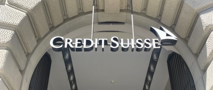 Logo der Credit Suisse am Zürcher Paradeplatz