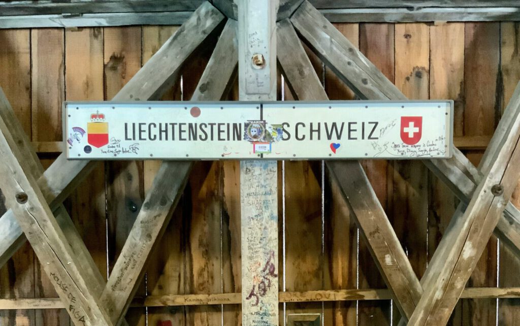 Grenze zwischen der Schweiz und Liechtenstein