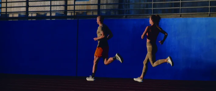 Läufer mit Laufschuhen von On Running