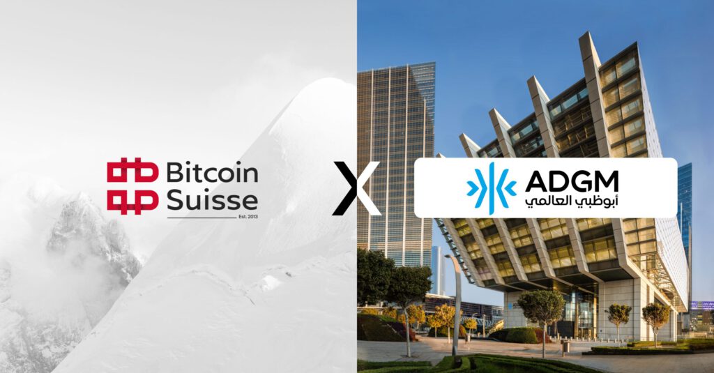 Logo von Bitcoin Suisse und dem Abu Dhabi Global Market
