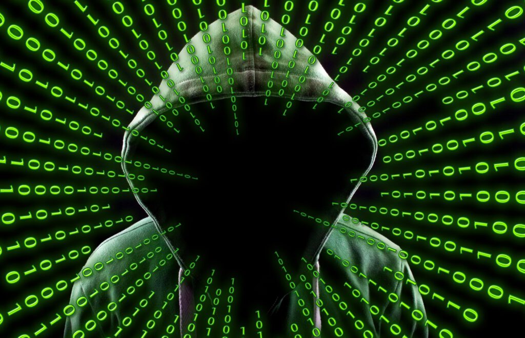 Ein Hacker ohne Gesicht im Cyberspace