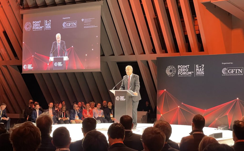 Wirtschaftsminister Guy Parmelin am Point Zero Forum in Zürich