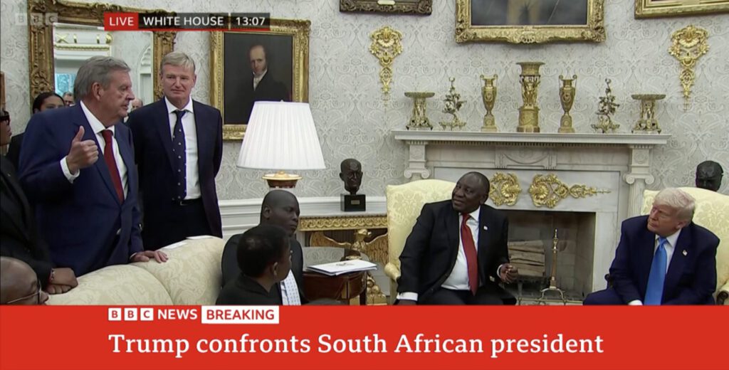 Südafrikas Präsident Cyril Ramaphosa bei US-Präsident Donald Trump