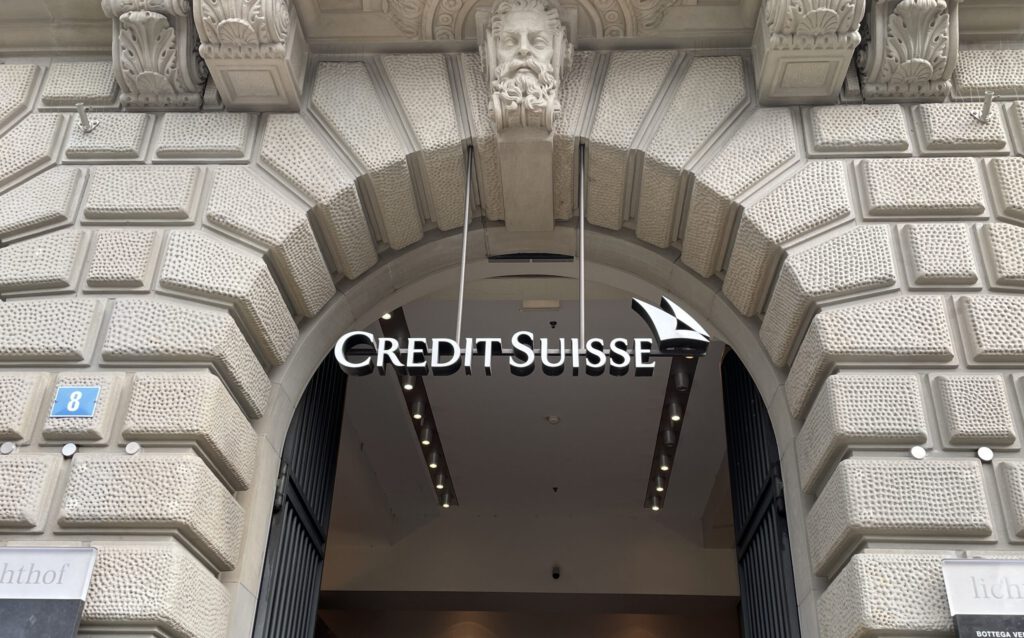 Logo der einstigen Credit Suisse am Zürcher Paradeplatz