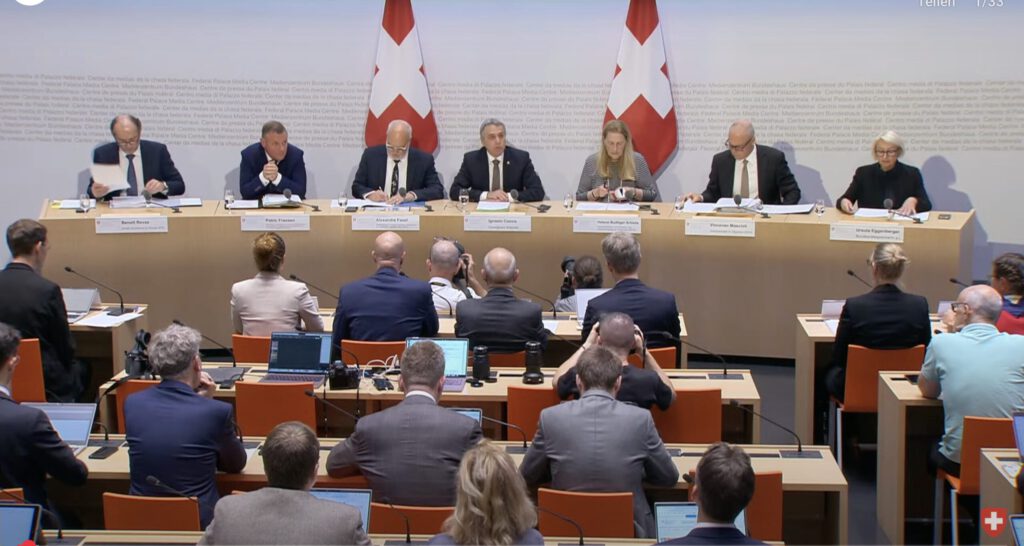 Medienkonferenz der Schweiz zu den EU-Verhandlungen