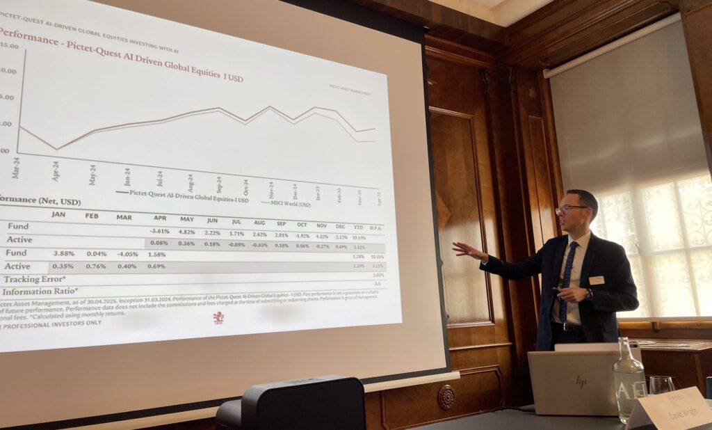 David Wright von Pictet präsentiert KI-Anlagevehikel