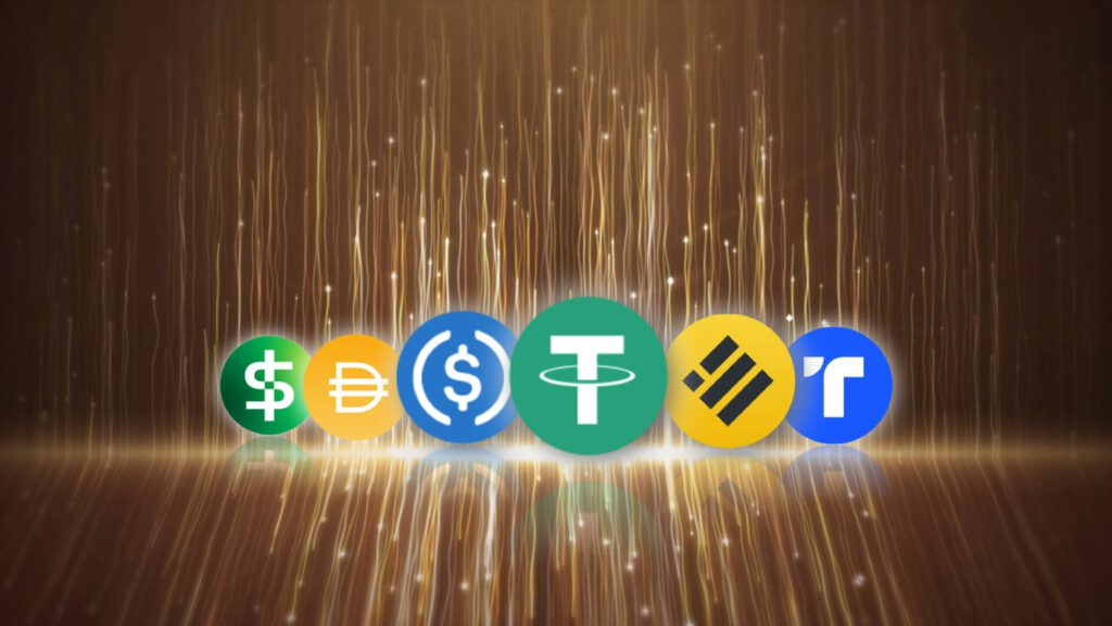 Verschiedene Icons von Stablecoins