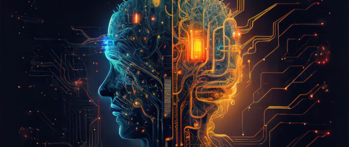 Ein Gehirn mit Blockchain und KI
