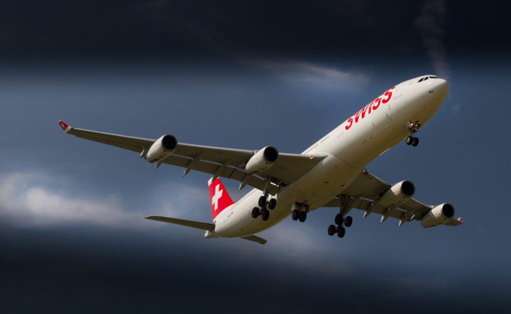 Ein Flugzeug der Swiss