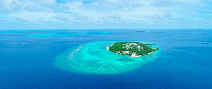 Eine Insel im Meer