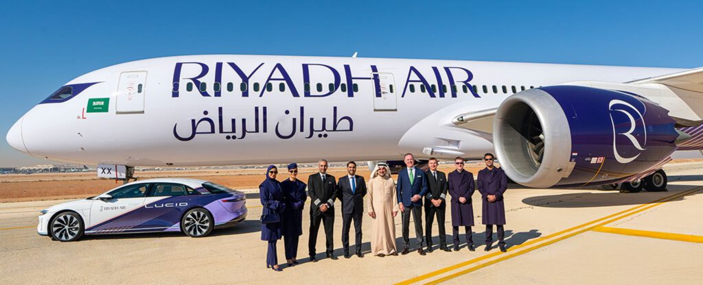 Ein Flugzeug der Riyadh Air 
