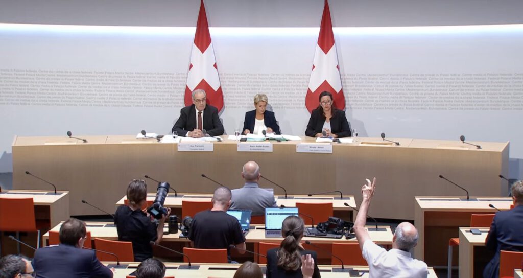 Medienkonferenz zu Handelsbeziehungen der Schweiz zu den USA