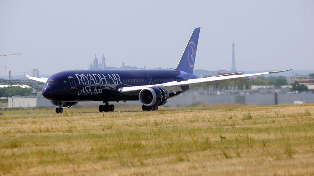 Ein Flugzeug der neuen Riyadh Air