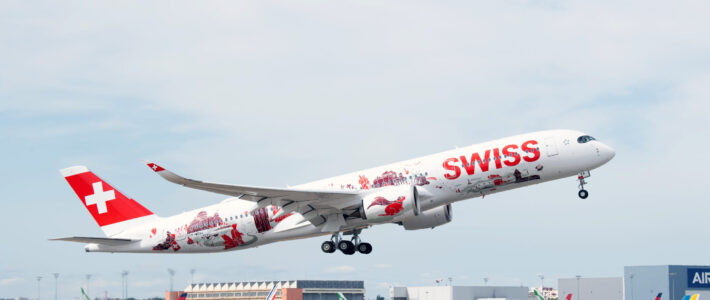 Airbus A350 der Swiss in Toulouse