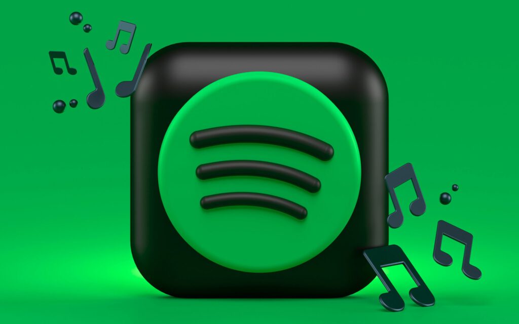 Logo von Spotify mit Musiknoten