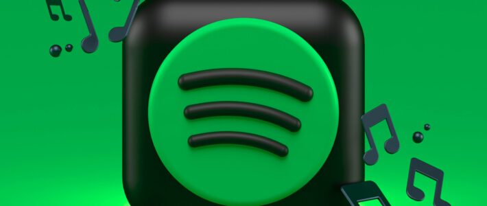 Logo von Spotify mit Musiknoten
